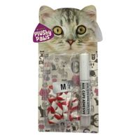 Nutrapet Plushy Paws Nail Caps Dual Red | White #50 Medium