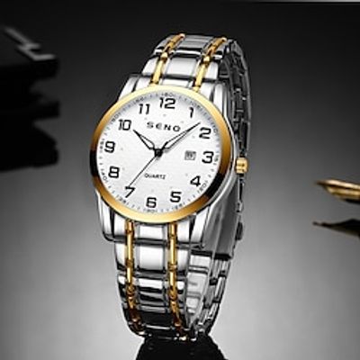 SENO S093 Men Watches Luminous Waterproof Simple Analog Quartz Watches Digital Scale Business Calendar Men'S Watches miniinthebox