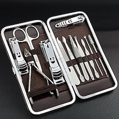 Manicure Set Nail Clippers Pedicure Kit -12 Pieces Stainless Steel Manicure Kit, Professional Grooming Kits, Nail Care Tools With Luxurious Travel Case Lightinthebox