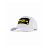 John Hatter El Patron White Rubber Patch Cap Unisex Cap White - thumbnail