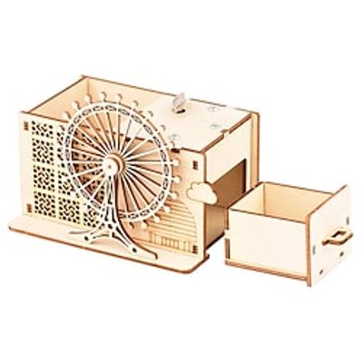3D Wooden Puzzles Music Box - DIY Model Building Kit Mechanical  Music Box and Pen Holder No Tick Sound Mechanical Wood Clock Model Kits to Build Gifts for Teens ManWoman Family Lightinthebox