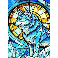 1pc Animal DIY Diamond Painting Glass Crystal Painted Wolf Diamond Painting Handcraft Home Gift Without Frame miniinthebox