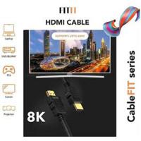 FITIT HDMI Cable 8K 2M HDMI 21 High Speed 18Gbps 4K@120Hz 8K @ 60Hz Ultra HDMI Certified HDR 3D 8K HDMI to HDMI Video Cable, Black (FCAB-HDMI-1.5M-8K)