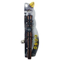 Swooosh Cat On A Runway Nylon Two-Color Reflective Safe Collar - Brown