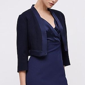 Shawls Women's Wrap Bolero Pure Elegant 3/4 Length Sleeve Stretch Fabric Wedding Wraps With Pure Color For Party Spring  Summer miniinthebox
