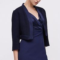 Shawls Women's Wrap Bolero Pure Elegant 3/4 Length Sleeve Stretch Fabric Wedding Wraps With Pure Color For Party Spring  Summer miniinthebox - thumbnail