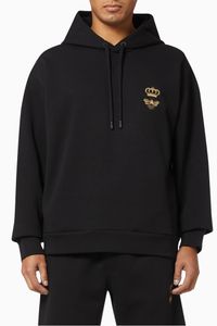 Crown Bee Hoodie in Cotton Jersey
