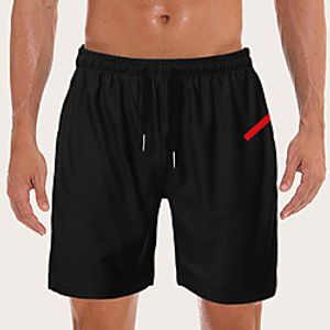 Men's Sporty Casual / Sporty Daily Holiday Shorts Pants Graphic Short Drawstring Pocket Print Black miniinthebox