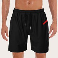 Men's Sporty Casual / Sporty Daily Holiday Shorts Pants Graphic Short Drawstring Pocket Print Black miniinthebox - thumbnail
