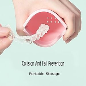 Dental Holder Storage Box Silicone Pinch Bag Portable Orthodontic Appliance Storage Box Oral Hygiene Supplies Dental Tool Box Collision And Fall Prevention Silicone Portable Dental Holder Lightinthebox
