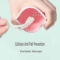 Dental Holder Storage Box Silicone Pinch Bag Portable Orthodontic Appliance Storage Box Oral Hygiene Supplies Dental Tool Box Collision And Fall Prevention Silicone Portable Dental Holder Lightinthebox - thumbnail