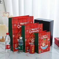 12 Pack Christmas Gift Bags Bulk Christmas Gift Bags with Handles Xmas Holiday Gift Treat Bags for Christmas Holiday Party miniinthebox - thumbnail