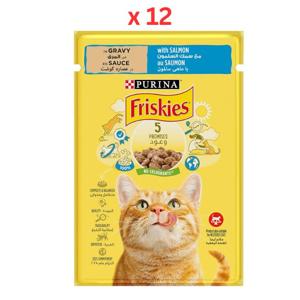 Purina Friskies Pouch With Salmon 85g (Pack Of 12)