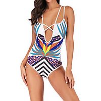 Women's One Piece Swimsuit Swimwear Bodysuit Breathable Quick Dry Sleeveless Swimming Surfing Water Sports Summer  Plus Size Lightinthebox - thumbnail