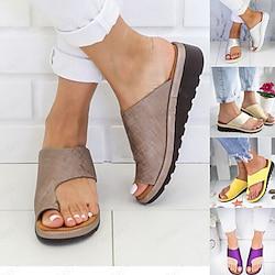 Women's Sandals Wedge Sandals Outdoor Home Leopard Wedge Open Toe Vintage Classic Minimalism PU Silver dark brown Leopard Lightinthebox