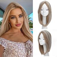 Hair Toppers for women for Thinning Hair Synthetic Middle Part Lace Front Hair Topper Long Straight Wavy Clip in Wiglets with Fringe Bangs Lightinthebox