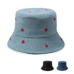 Women's Hat Bucket Hat Sun Hat Portable Sun Protection Outdoor Daily Weekend Embroidery Heart Lightinthebox