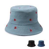 Women's Hat Bucket Hat Sun Hat Portable Sun Protection Outdoor Daily Weekend Embroidery Heart Lightinthebox