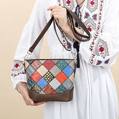 New Style Bag Girls Tote Bag Genuine Leather Simple Small Bag Personalized Ethnic Style Colorful Shoulder Crossbody bag Lightinthebox New Style Bag Girls Tote Bag Genuine Leather Simple Small Bag Personalized Ethnic Style Colorful Shoulder Crossbody bag Lightinthebox