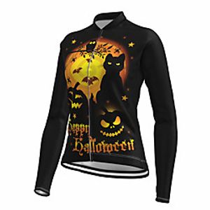 21Grams Women's Long Sleeve Cycling Jersey Spandex Polyester Black Cat 3D Funny Bike Top Mountain Bike MTB Road Bike Cycling Quick Dry Moisture Wicking Breathable Sports Clothing Apparel / Stretchy miniinthebox