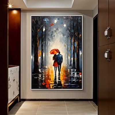 Handmade Original Romantic Couple Oil Painting On Canvas Wall Art Decor Abstract Forest Landscape Painting for Home Decor With Stretched FrameWithout Inner Frame Painting Lightinthebox Handmade Original Romantic Couple Oil Painting On Canvas Wall Art Decor Abstract Forest Landscape Painting for Home Decor With Stretched FrameWithout Inner Frame Painting Lightinthebox