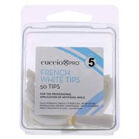 Cuccio Pro French White Tips # 5 1 X 50pcs Acrylic Nails