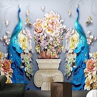 Art Deco 3D Animal Home Decoration Classic Modern Wall Covering, Canvas PVC / Vinyl Material Self adhesive Mural Wall Cloth, Room Wallcovering miniinthebox Art Deco 3D Animal Home Decoration Classic Modern Wall Covering, Canvas PVC / Vinyl Material Self adhesive Mural Wall Cloth, Room Wallcovering miniinthebox