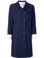 Chanel Pre-Owned slim-fit double-breasted coat - Blue