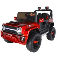 Megastar Ride On 12V Rocky Road Open Jeep For Terrain Driving With Remote Control, Red - 5688 red (UAE Delivery Only)