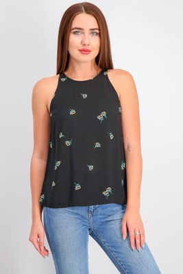 Womens Floral Tops Black Womens Floral Tops Black
