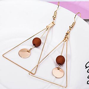 Women's Drop Earrings Dangle Earrings Geometrical Ladies Simple Style Earrings Jewelry White / Black / Coffee For Daily miniinthebox