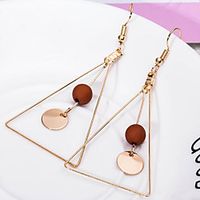 Women's Drop Earrings Dangle Earrings Geometrical Ladies Simple Style Earrings Jewelry White / Black / Coffee For Daily miniinthebox - thumbnail