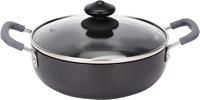 Royalford 20cm Hard Anodized Deep Kadai - Black - RF11703