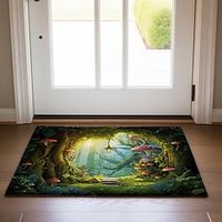 Mushrooms Forest Doormat Non-Slip Oil Proof Rug Indoor Outdoor Mat Bedroom Decor Bathroom Mat Entrance Rug Door Mat Lightinthebox - thumbnail