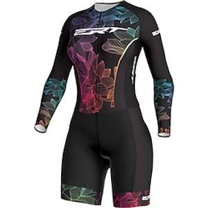 Women's Triathlon Tri Suit Short Sleeve Triathlon Silver Light Yellow Dark Grey Graphic Bike Lycra Sports Graphic Clothing Apparel Lightinthebox