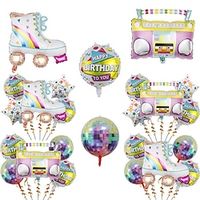 Colorful Disco Radio Balloon Set Retro Era Skating Shoes Birthday Party Skating Shoes Scene Decoration Lightinthebox - thumbnail