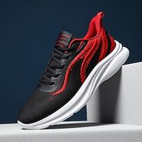 Men's Oxfords Sporty Casual Daily Tissage Volant Black and White Black / Red Black Spring Summer miniinthebox - thumbnail