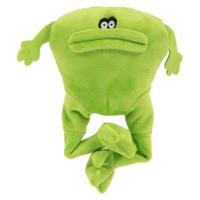 Godog Action Plush Frog Animated Squeaker Dog Toy with Chew Guard Technology