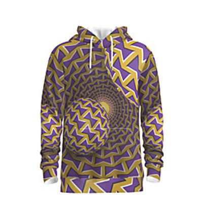 Men's Pullover Hoodie Sweatshirt Graphic Abstract Hooded Daily 3D Print Basic Hoodies Sweatshirts  Purple miniinthebox