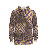 Men's Pullover Hoodie Sweatshirt Graphic Abstract Hooded Daily 3D Print Basic Hoodies Sweatshirts  Purple miniinthebox - thumbnail