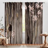 2 Panels Floral Curtain Drapes Blackout Curtain For Living Room Bedroom Kitchen Window Treatments Thermal Insulated Room Darkening Lightinthebox - thumbnail