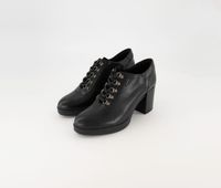Womens Block Heel Boots  Black - thumbnail