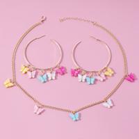 Explosive Acetate Plate Butterfly Earrings Earrings Necklace Summer Fashion Jewelry