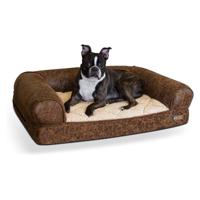 K & H Bomber Memory Pet Sofa - Medium - Brown (61 x 84 cm) - thumbnail