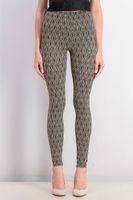 Womens Chain Print Leggings  Black - thumbnail