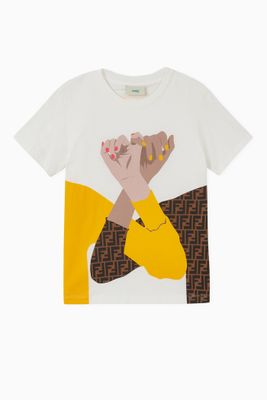 Pinky Swear Print Cotton T-Shirt Pinky Swear Print Cotton T-Shirt