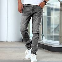 Men's Jeans Trousers Denim Pants Zipper Button Pocket Plain Comfort Breathable Outdoor Daily Going out Fashion Casual Black Blue miniinthebox Men's Jeans Trousers Denim Pants Zipper Button Pocket Plain Comfort Breathable Outdoor Daily Going out Fashion Casual Black Blue miniinthebox