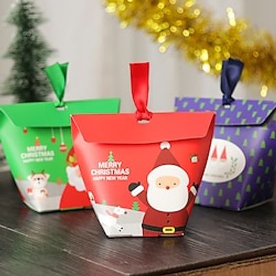 5PCS Christmas Eve Creative Gift Packaging Box Baking Biscuit Gift Box Supplies Christmas Candy Box miniinthebox 5PCS Christmas Eve Creative Gift Packaging Box Baking Biscuit Gift Box Supplies Christmas Candy Box miniinthebox
