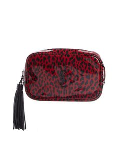 Red Leopard Print Crossbody Bag