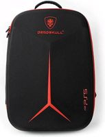 DeadSkull PS5 Carrying Backpack, Polyester & EPE Material, Canvas Shell, Dacron Lining, Shockproof, Dustproof, Gray,Blue, Purple, Black